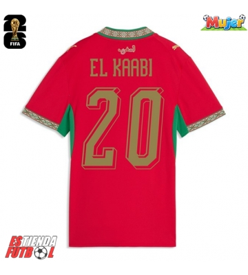Marruecos Ayoub El Kaabi #20 Primera Equipación Mujer Mundial 2026 Manga Corta